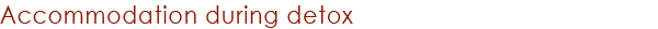Accommodation during detox